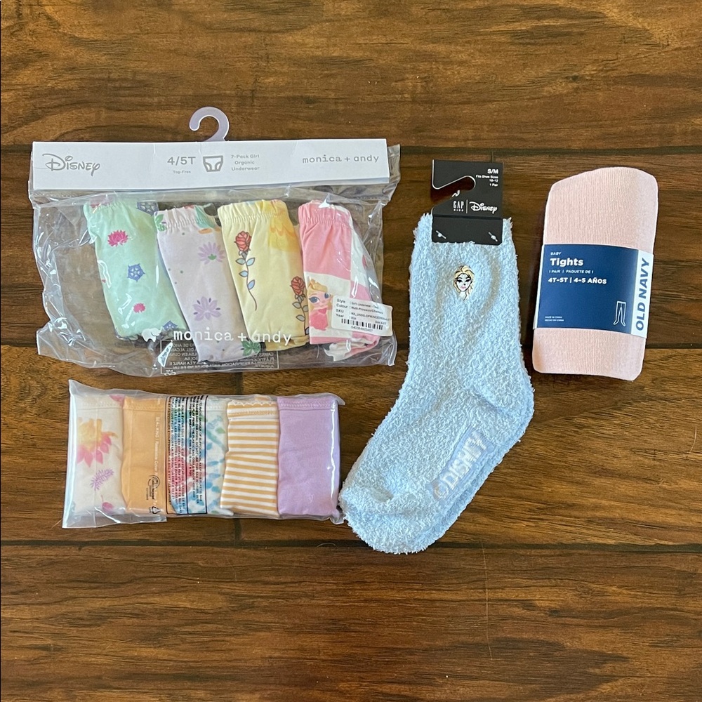 NWT Size 4-5T Girls Underwear, Socks, Tights